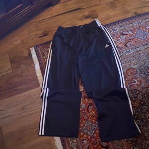 Adidas three stripe classes sweatpants. Mens XL, black with white stripes